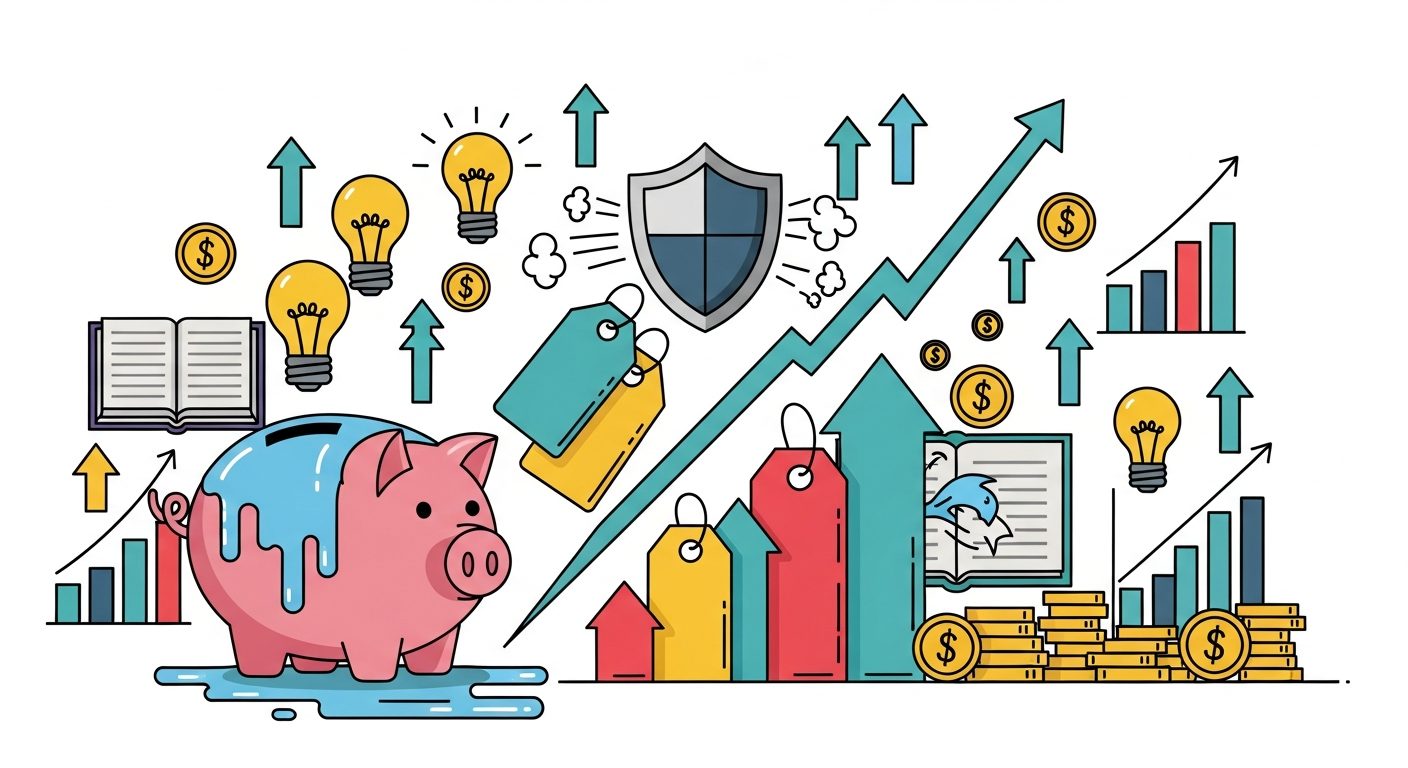 【初心者でもわかる】インフレでお金が消える前に！貯金だけでは危ない理由とお金の守り方